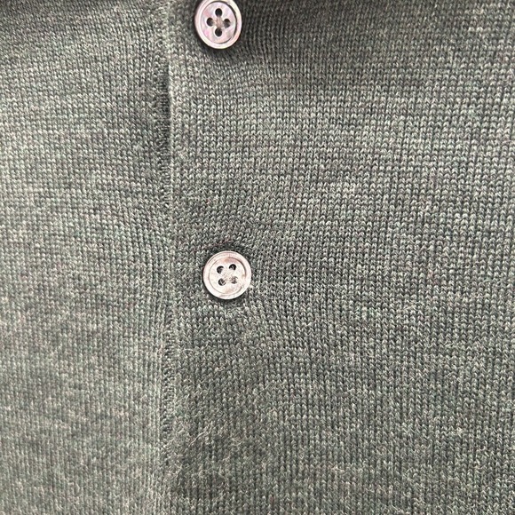 Pronto Uomo Sweater 5x Dark Green 100 Extra Fine Merino Collared‎ Career Wool - Picture 7 of 11